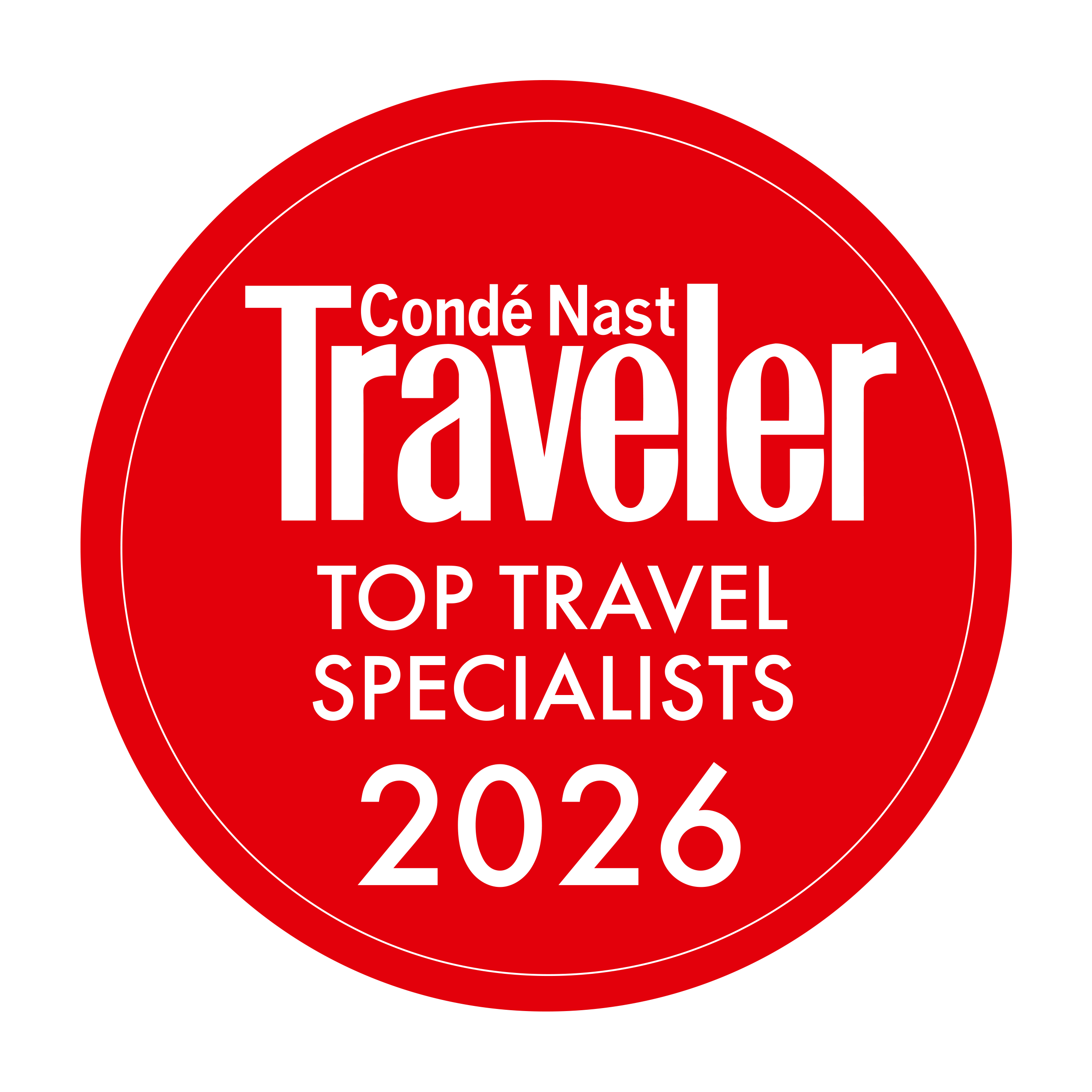 Condé Nast Traveler Top Travel Specialists 2026 logo